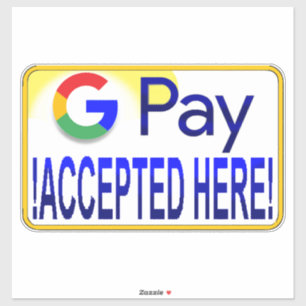 Google Payはここに受け入れ! シール
