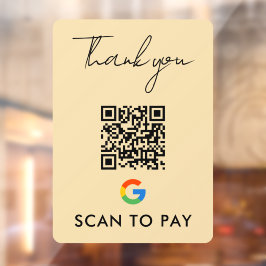 Google Pay QRコードスキャンでGroovyを支払う ウィンドウサイン