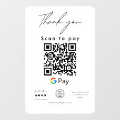 Google Pay QRコードロゴスキャンお支払いありがとうございます ウィンドウサイン (シート)