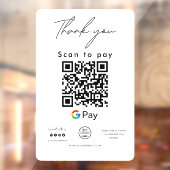 Google Pay QRコードロゴスキャンお支払いありがとうございます ウィンドウサイン (シート2)