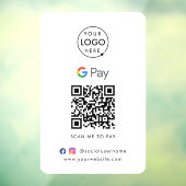 Google Pay QRコード |非接触決済ビジネス ウィンドウサイン (シート3)