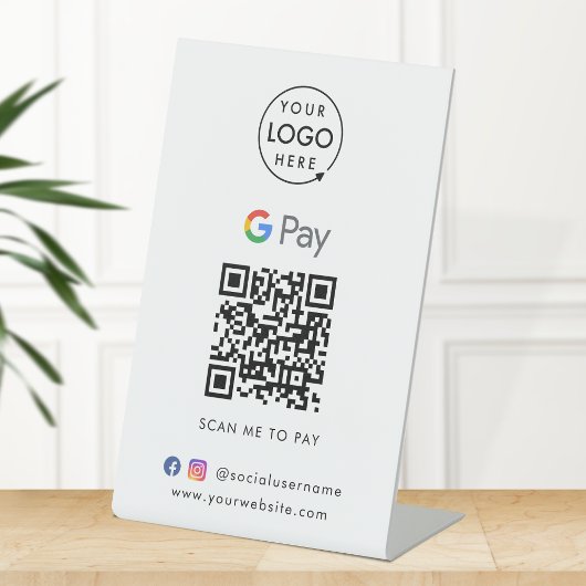 Google Pay QRコード |非接触決済ビジネス 台座サイン