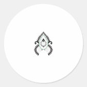 google pay rangoliスタンプデザインステッカー ラウンドシール (正面)