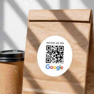 Google QRコードに関するビジネスレビュー ラウンドシール