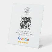 Google QRコード ビジネスレビュー 台座サイン (正面)