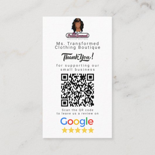 Google Reviewカードテンプレート（中小企業） 名刺 (正面)