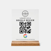 Google Review ロゴ アクリル卓上ディスプレイ アクリルサイン (正面)
