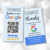Google Review Business Cards with Logo and QR Code 名刺