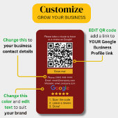Google Review Business Cards with Logo and QR Code 名刺