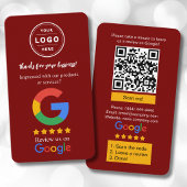Google Review Business Cards with Logo and QR Code 名刺