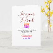 Google review business logo Scan QR review カード (黄色い花)