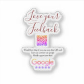 Google review business logo Scan QR review シール (正面)