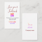 Google review business logo Scan QR review 名刺 (正面/裏面)