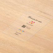 Google review business logo website scan QR code アクリル招待状 (レイダウン)