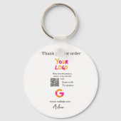 Google review business logo website scan QR code キーホルダー (裏面)