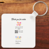 Google review business logo website scan QR code キーホルダー (裏面)