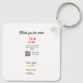 Google review business logo website scan QR code キーホルダー (裏面)