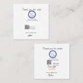 Google review business logo website scan QR code スクエア名刺 (正面/裏面)