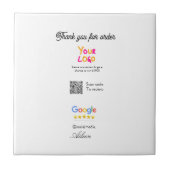 Google review business logo website scan QR code タイル (正面)