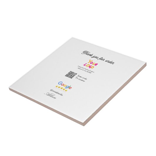 Google review business logo website scan QR code タイル (側面)