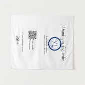 Google review business logo website scan QR code タペストリー (正面(横))