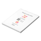 Google review business logo website scan QR code ノートパッド (回転)