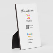 Google review business logo website scan QR code フォトプラーク (側面)