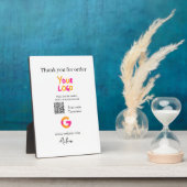 Google review business logo website scan QR code フォトプラーク (側面)