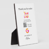 Google review business logo website scan QR code フォトプラーク (側面)