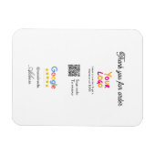 Google review business logo website scan QR code マグネット (横)