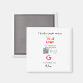 Google review business logo website scan QR code マグネット (正面/裏面)