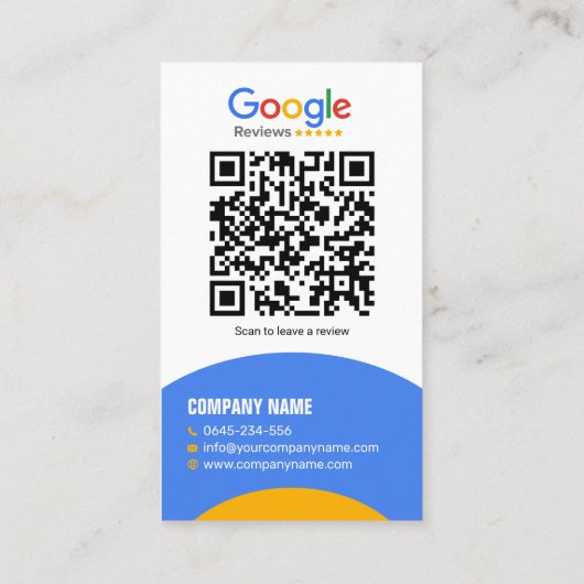 Google Review Card(あらゆる企業に対応) 名刺 (裏面)