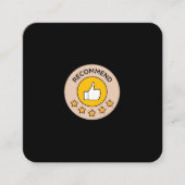 Google Review My Business Black Qrコードリンク スクエア名刺 (正面)