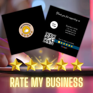 Google Review My Business Black Qrコードリンク スクエア名刺