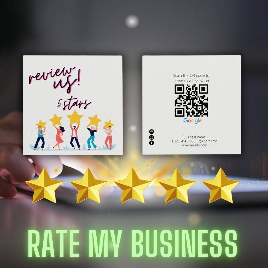 Google Review My Business Qrコードリンク スクエア名刺