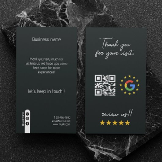 Google Review My Business Social Media Qrコード 名刺
