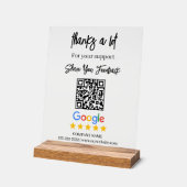 Google Review QR Business Acrylic Sign アクリルサイン (傾斜)