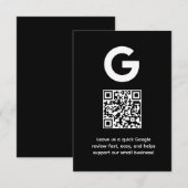 Google Review QR | Business Feedback Link エンクロージャーカード (正面/裏面)