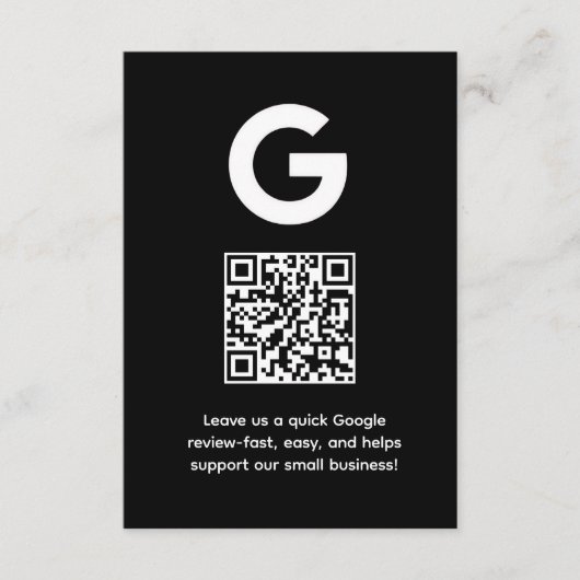 Google Review QR | Business Feedback Link エンクロージャーカード (正面)