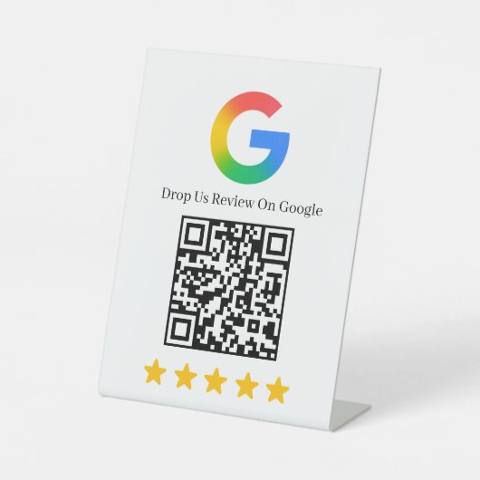 Google Review QR Business Rating Code Now 台座サイン (正面)