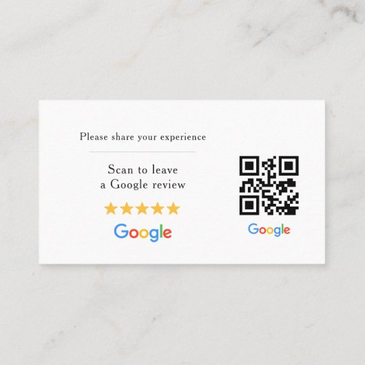 Google Review QR Code 名刺 (裏面)