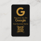 Google Review QR Code Black Gold 名刺 (正面)