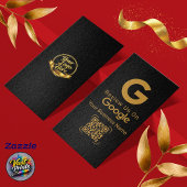 Google Review QR Code Black Gold 名刺