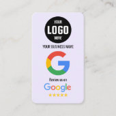 Google Review QR Code Business Card Template 名刺 (正面)