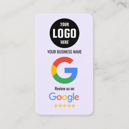 Google Review QR Code Business Card Template 名刺 (正面)