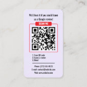Google Review QR Code Business Card Template 名刺 (裏面)
