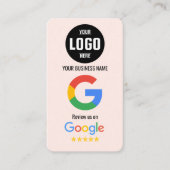 Google Review QR Code Business Card Template 名刺 (正面)