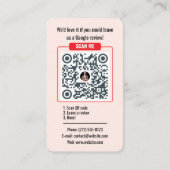 Google Review QR Code Business Card Template 名刺 (裏面)
