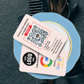 Google Review QR Code Business Card Template 名刺