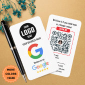 Google Review QR Code Business Card Template 名刺